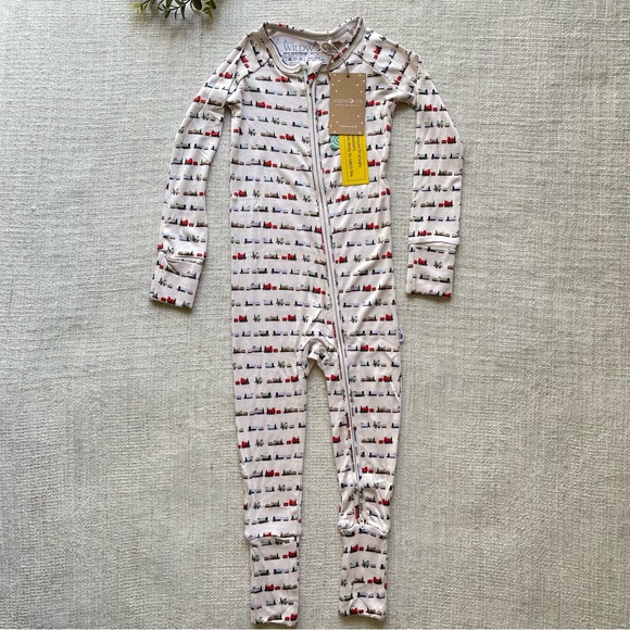NWT Wildwoven Trains Whistlestop Ribbed Zip Romper 2T - Picture 3 of 5